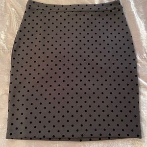 Ann Taylor velvet polkadot work skirt